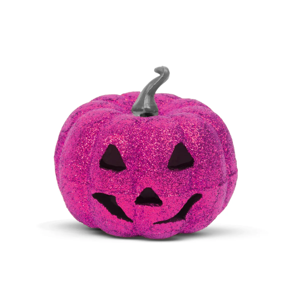 Decor Halloween dovleac LED RGB 11 cm mov, dovleac luminos din spuma cu baterii