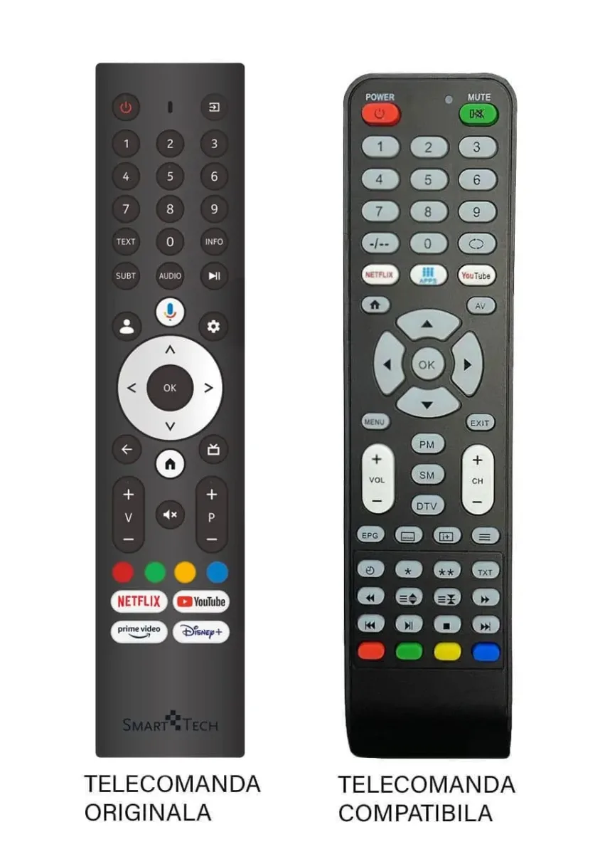 Telecomanda inlocuitoare TV SmartTech 32HG01V compatibil cu originalul (588)