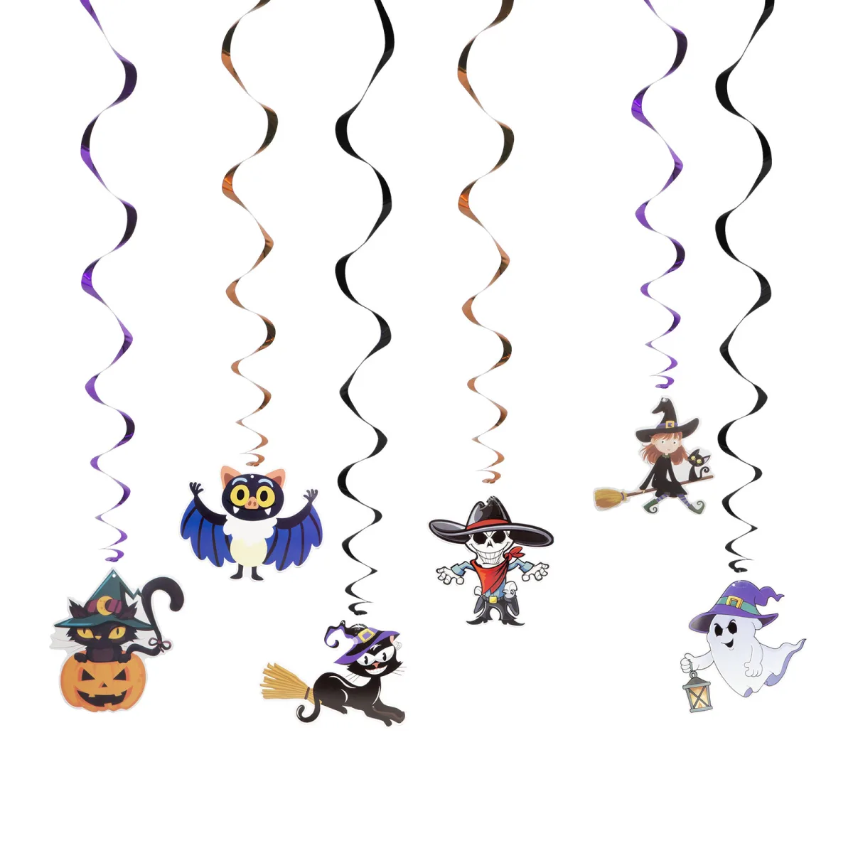 Set decor Halloween 6 piese cu agatatoare sclipitoare, decor suspendat