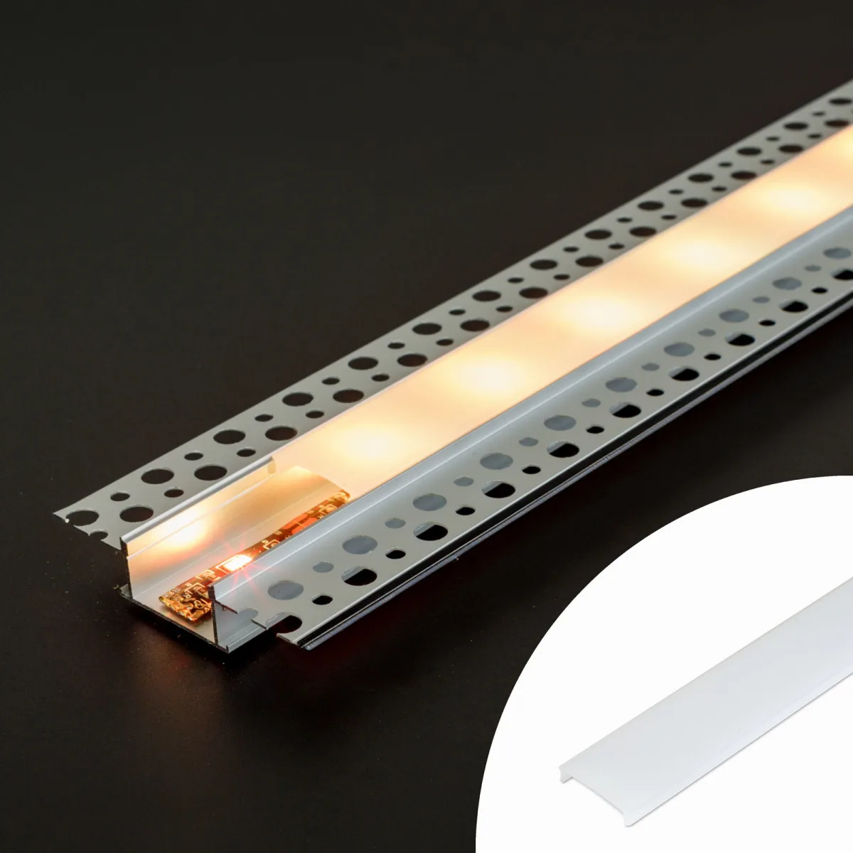 Capac opal pentru profil aluminiu LED, 1000 mm, policarbonat, compatibil 41026A1