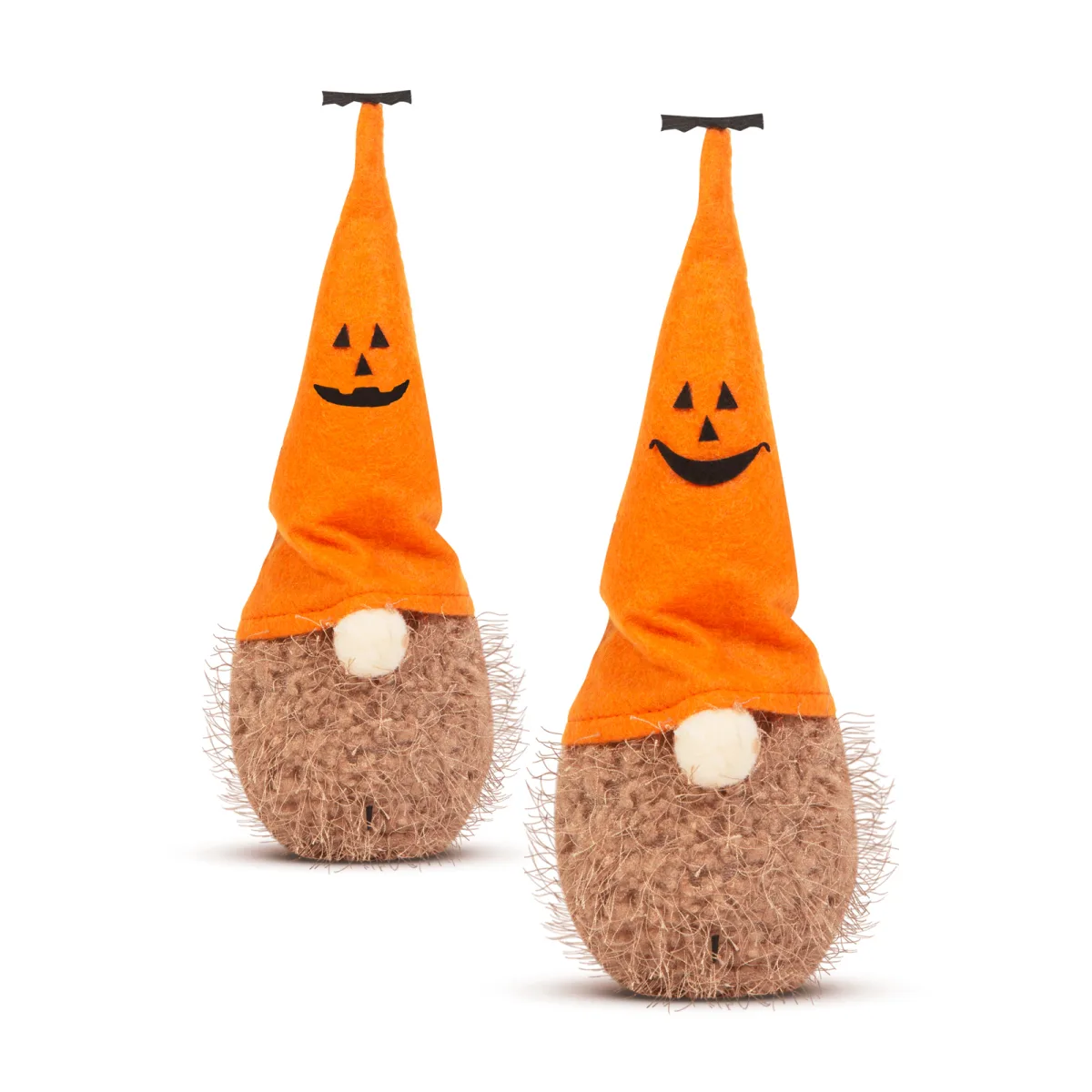 Spiridus Halloween LED 20 cm, decor luminos, textil, lumina alb cald - imagine 2