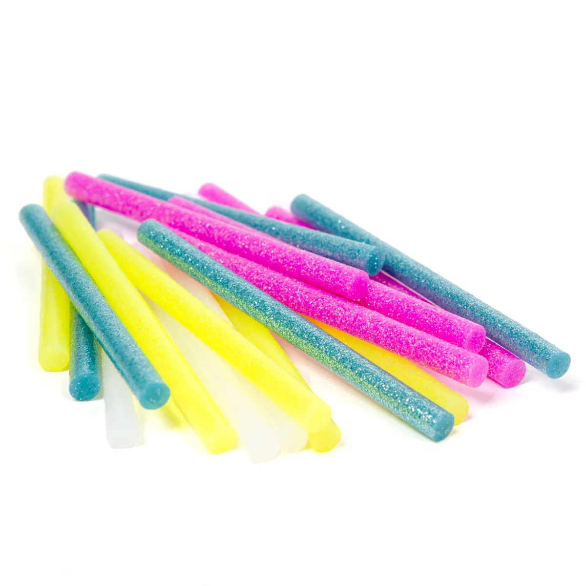 Baton lipici pistol silicon 7 x 100 mm, rezerve lipici cald fluorescent, set 20 buc pentru pistol lipit