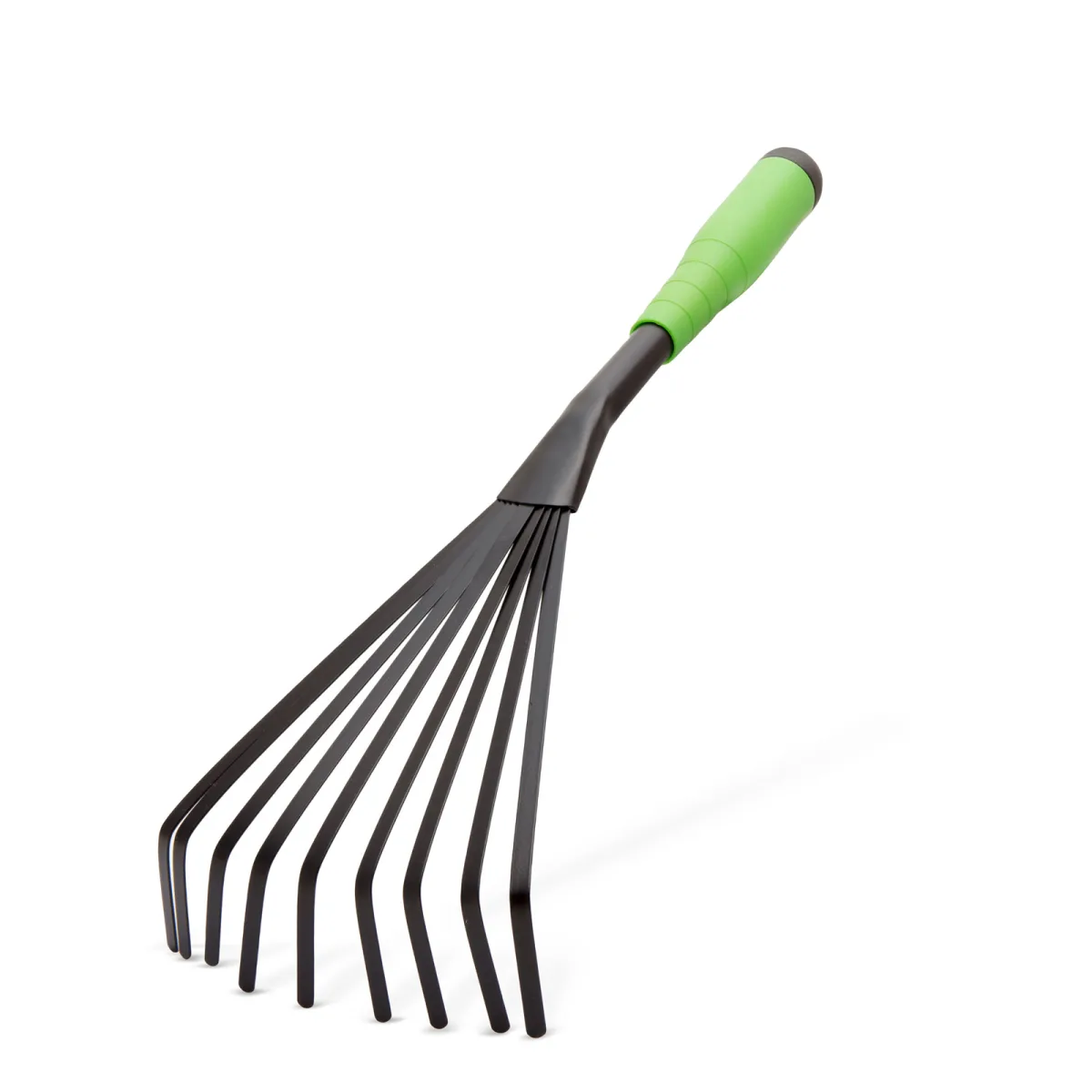 Grebla manuala gradina, grebla mica frunze si flori, otel, maner plastic ergonomic, 41 cm