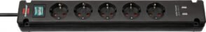 Prelungitor Brennenstuhl Bremounta 5 prize, 2 USB-uri, 3m, Buton On Off, prindere in suruburi