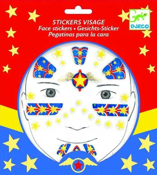 Stickere pentru fata Super erou, Djeco
