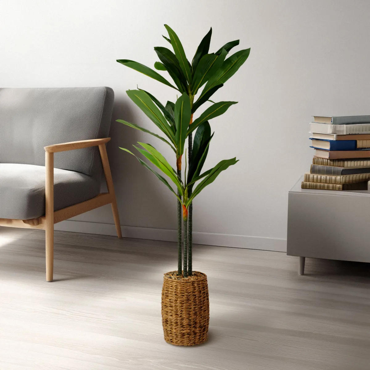 Planta artificiala Dracaena Fragrans 110-120 cm, decor interior, planta decorativa verde, PVC realist