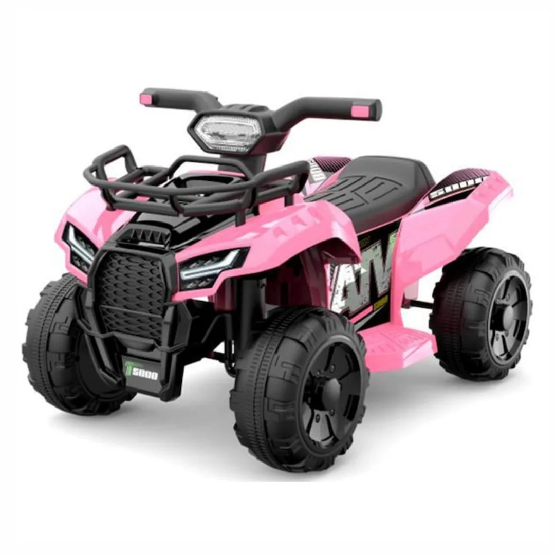 ATV Electric MACVI® pentru Copii cu Motor 6V si Baterie Reincarcabila, Potrivit 18-36 Luni, Control Simplu si Siguranta Sporita, Roz