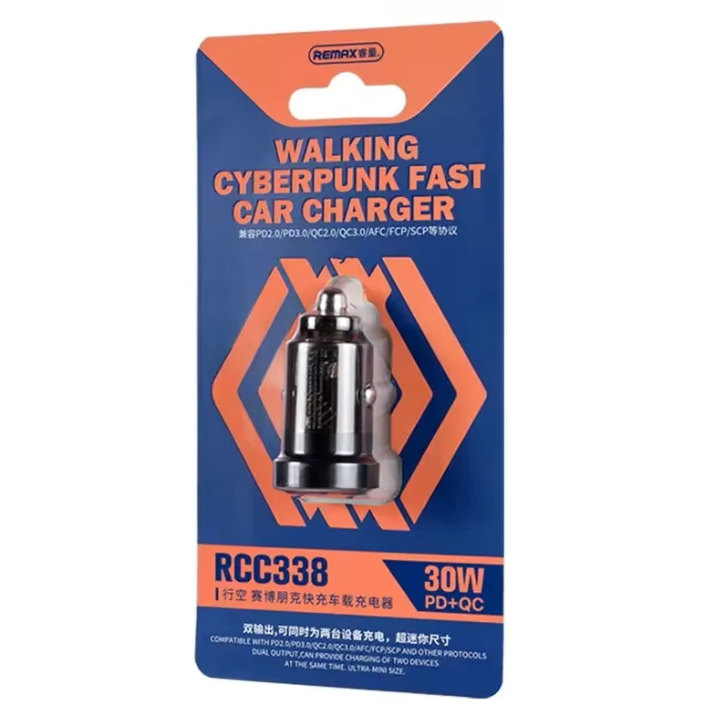 Incarcator auto rapid REMAX RCC338, PD+QC, 1 port USB-C, 1 port USB-A - imagine 8