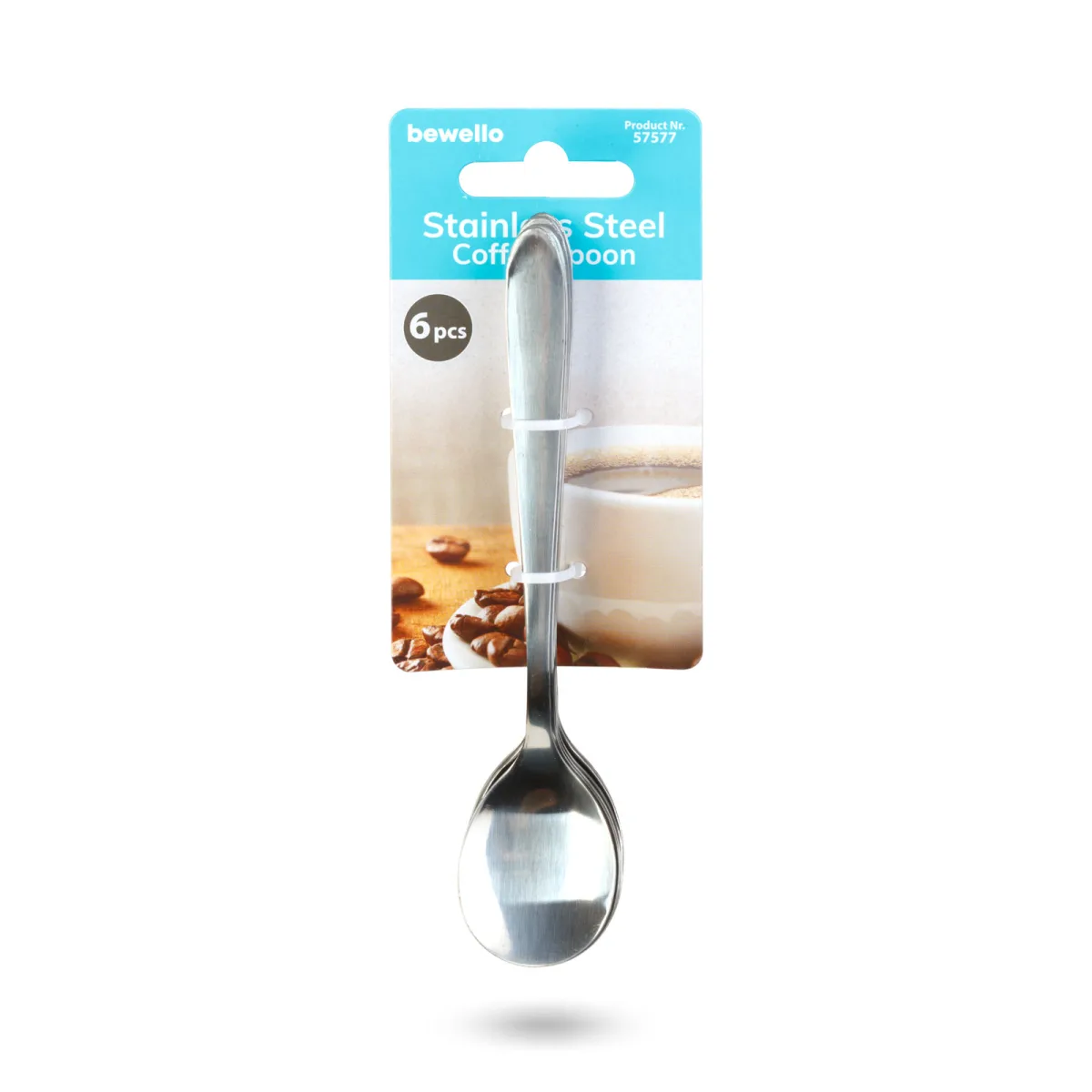 Lingură de cafea din oțel inoxidabil / lingură de desert - 137 x 30 mm - 6 bucăți / pachet - imagine 3