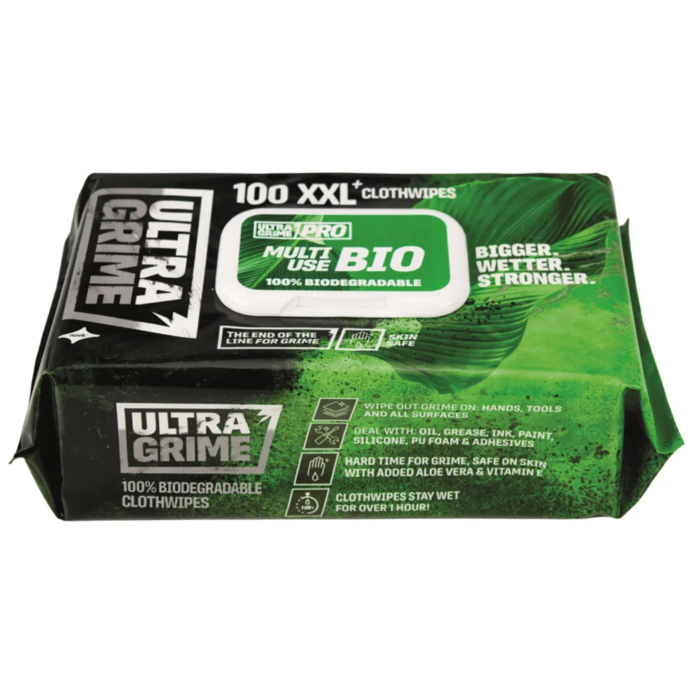 Servetele umede Bio Multiuse, UltraGrime 5940, 38 cm x 25 cm, 100 de bucati reciclabile - imagine 2