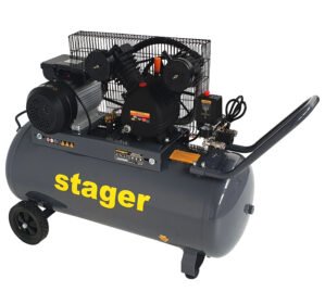 Stager HMV0.25/100 compresor aer, 100L, 8bar, 324L/min, monofazat, angrenare curea