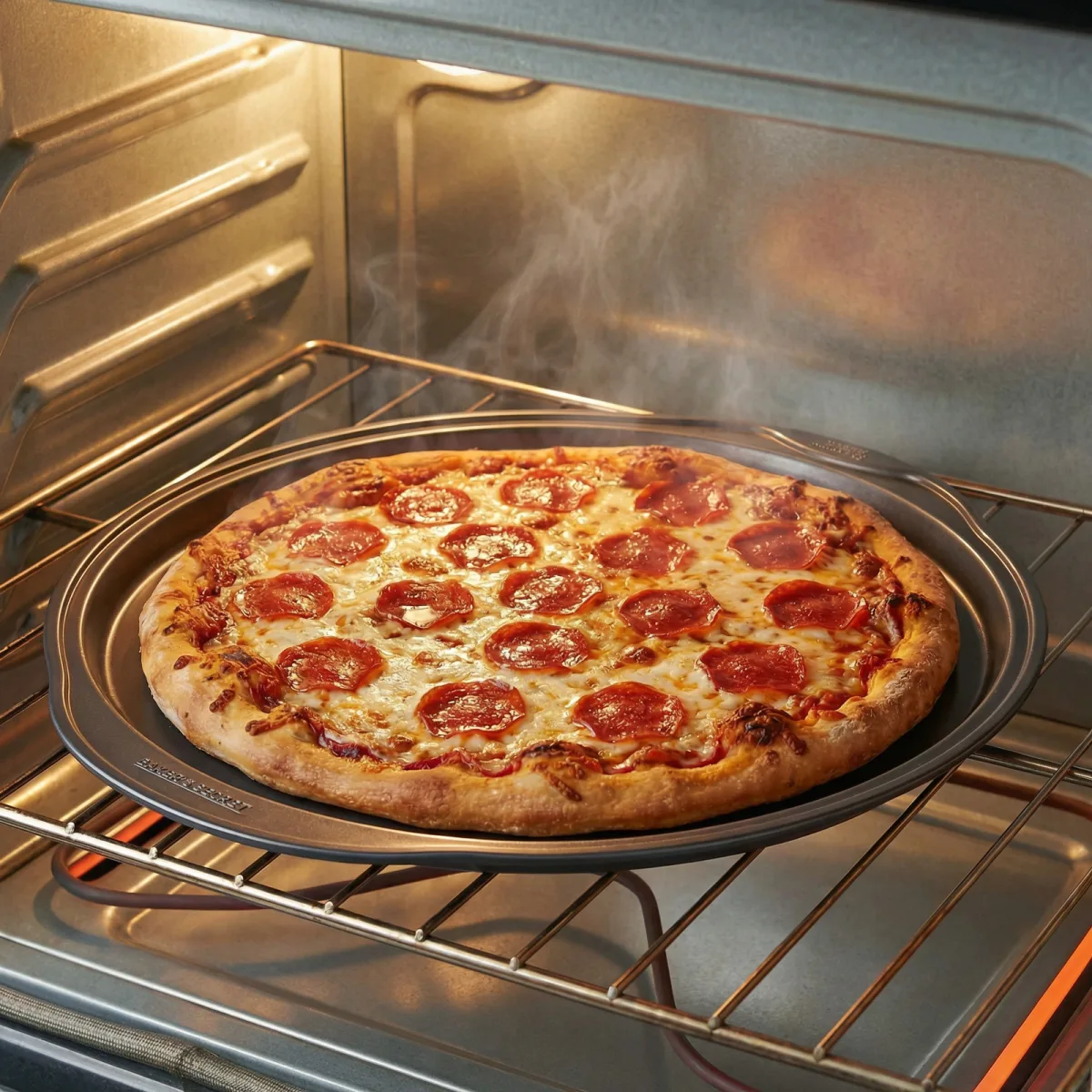 Tava pizza Baker's Secret 41.3 x 38.8 x 2.1 cm, forma rotunda metalica pentru coacere uniforma si blat crocant - imagine 2