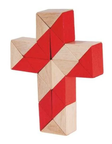 Joc logic IQ 3D Puzzle Sarpe natur-rosu, Fridolin - imagine 2