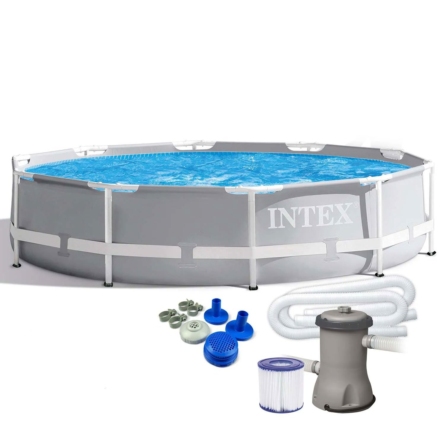 Piscina cadru metalic Intex Prism Frame 26702NP, 305×76 cm, 4.500 litri, cu pompa de filtrare