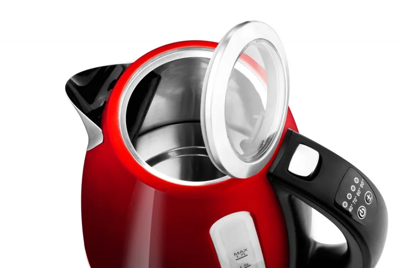 Cana fierbator ETA Ela Digi 9598, 1,7 L, 2100 W, otel inoxidabil, culoare rosie, control temperatura - imagine 5