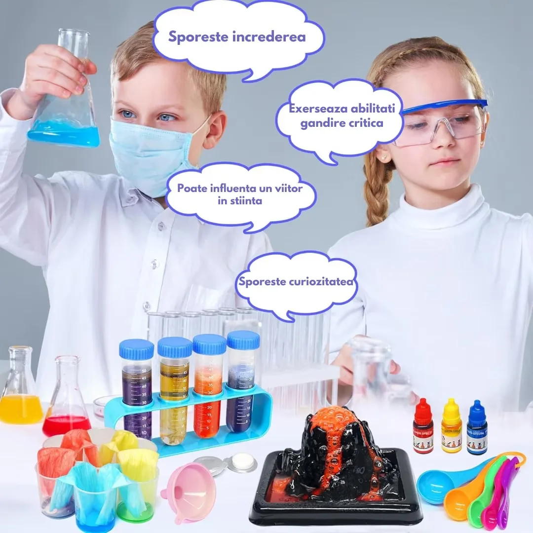 Kit Stiintific Macvi® pentru Copii 80 Experimente STEM Laborator Educativ cu Accesorii - imagine 5