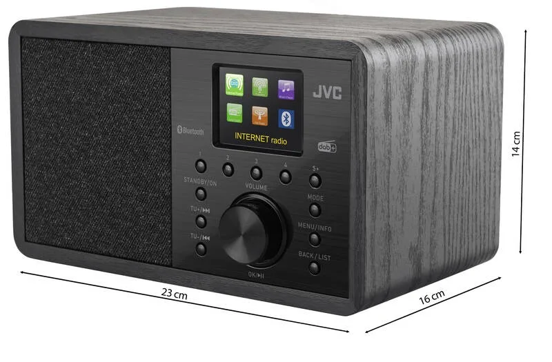 Internet radio JVC RA-E814B, 5W RMS, tuner DAB+/FM, Bluetooth, ecran color 2,4 inch, negru - imagine 5