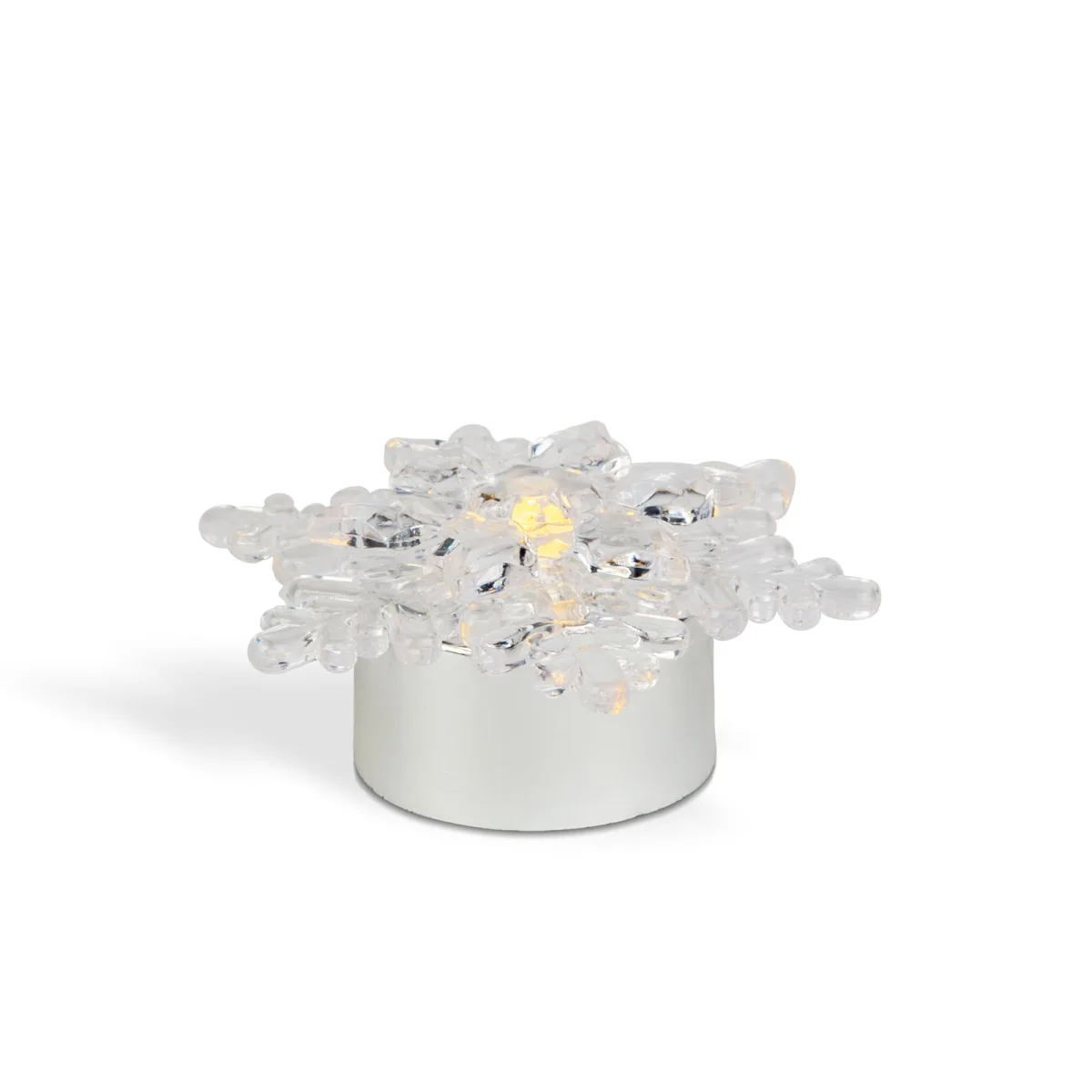 Set decoratiuni LED, model fulg zapada, 4 bucati, lumina alba, calda, pe baterii - imagine 3