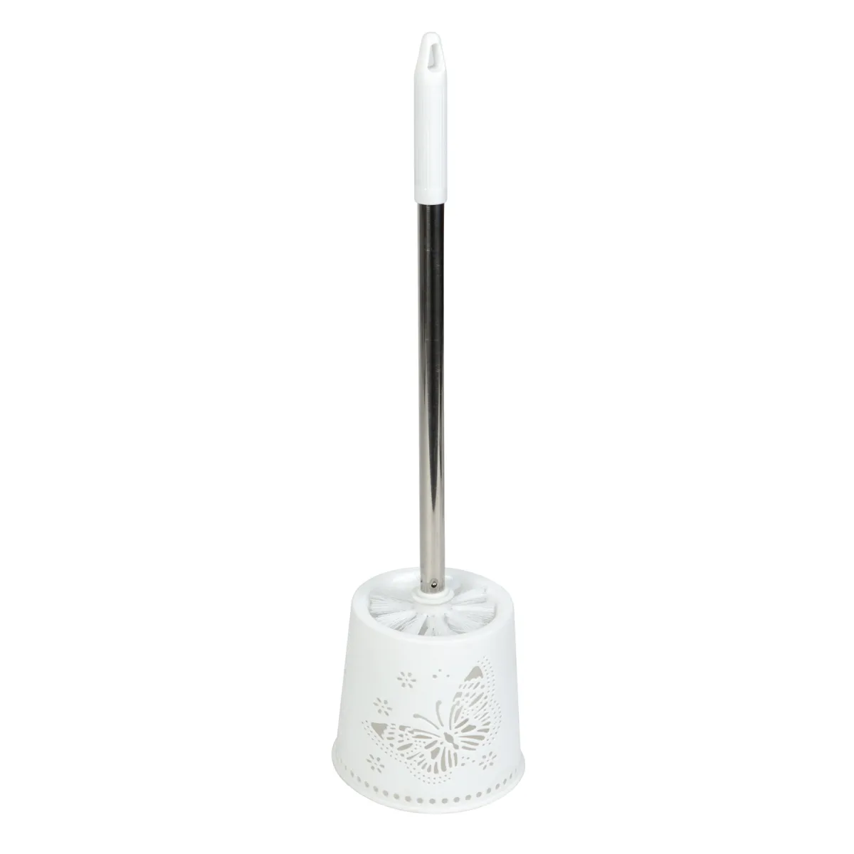 Perie WC cu suport, set perie toaleta cu suport alb, perie curatare toaleta 49 cm