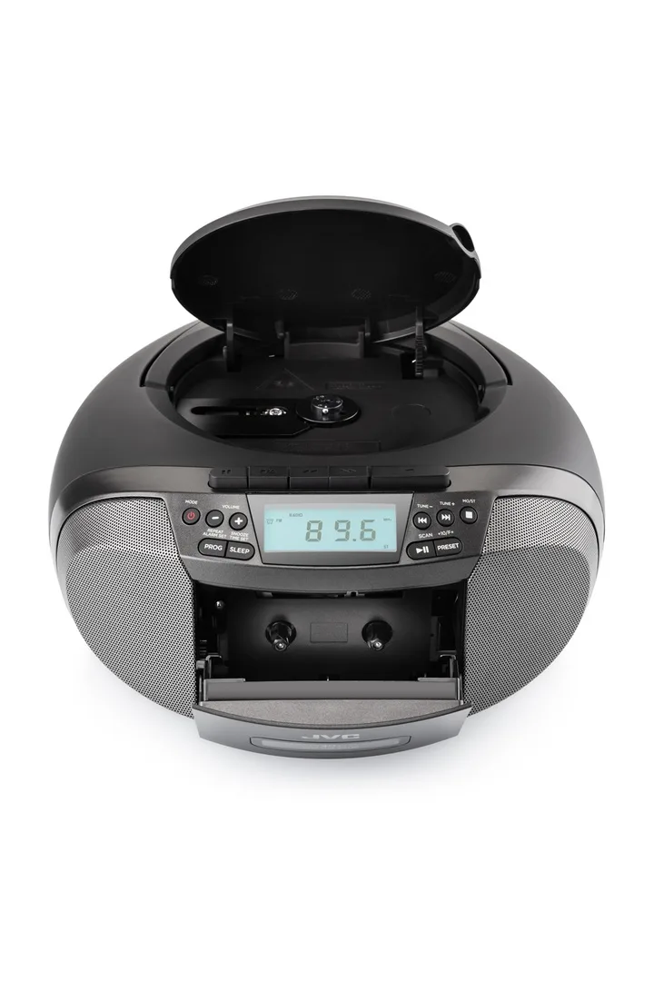 Radiocasetofon stereo cu CD JVC RC-E444B, 4W RMS, Bluetooth, USB, afisaj LCD, ceas, negru - imagine 5
