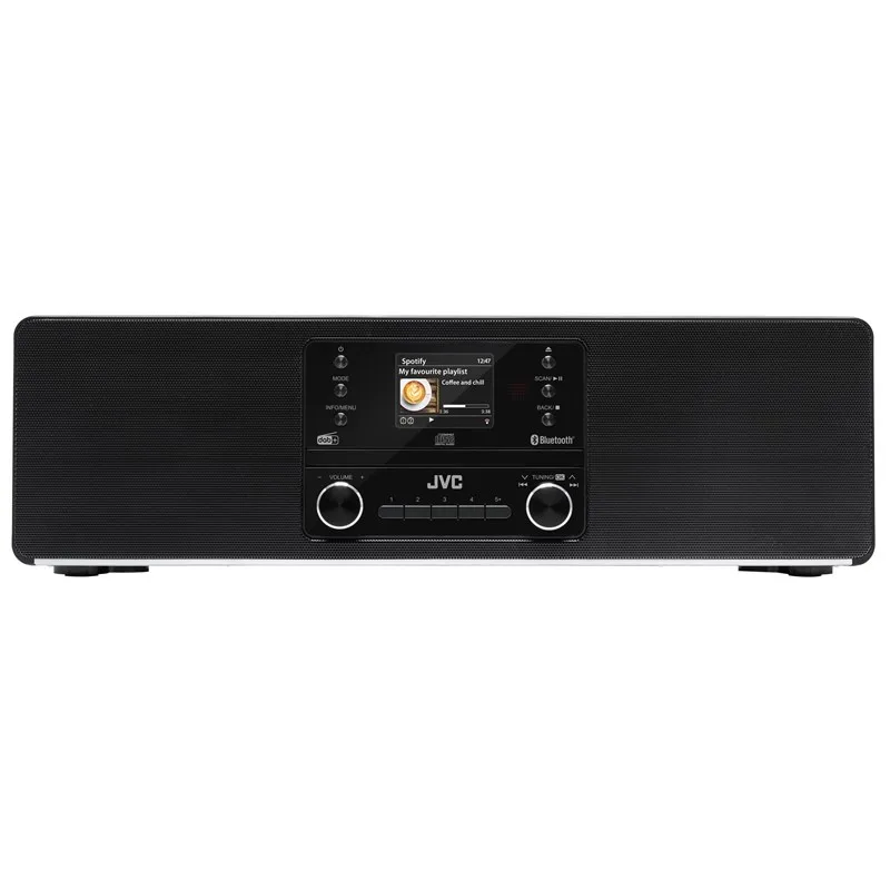 Sistem audio JVC ALL-IN-ONE RD-E984B, 2 x 25W, Radio internet, Tuner Digital Dab+/FM, Unitate CD, Bluetooth, Negru - imagine 2