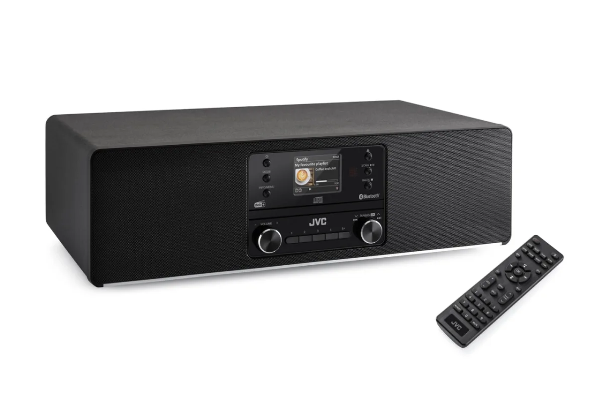 Sistem audio JVC ALL-IN-ONE RD-E984B, 2 x 25W, Radio internet, Tuner Digital Dab+/FM, Unitate CD, Bluetooth, Negru - imagine 3