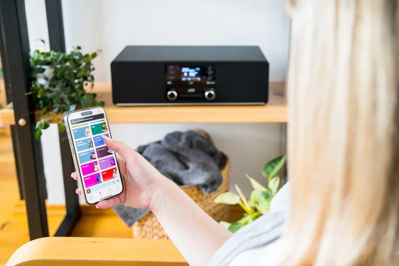 Sistem audio JVC ALL-IN-ONE RD-E984B, 2 x 25W, Radio internet, Tuner Digital Dab+/FM, Unitate CD, Bluetooth, Negru - imagine 9