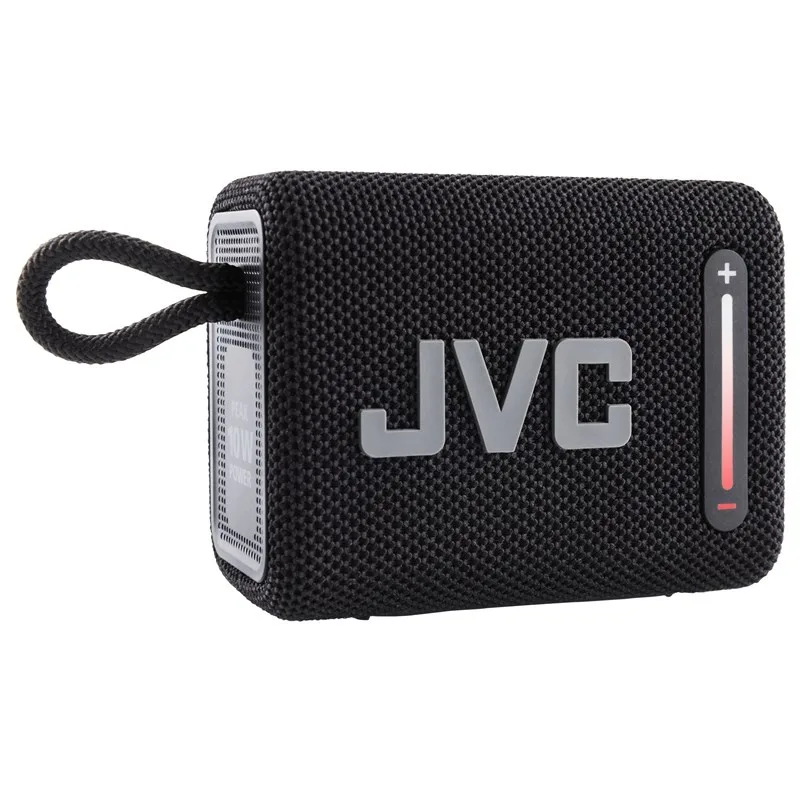 Boxa portabila JVC XS-E114B, 5W, radio FM, Bluetooth, IPX6, Litiu-ion 3,7 V / 2000 mAh, negru