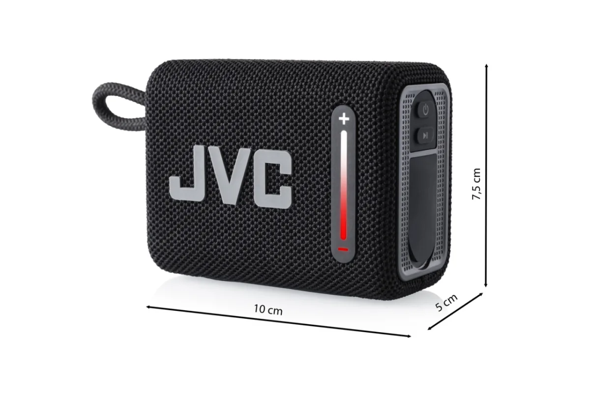 Boxa portabila JVC XS-E114B, 5W, radio FM, Bluetooth, IPX6, Litiu-ion 3,7 V / 2000 mAh, negru - imagine 2