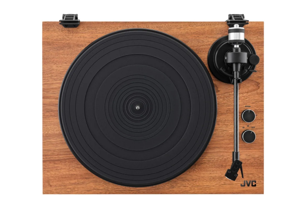Pick-up Hi-Fi cu ac JVC AL-E534M, Bluetooth, 2 viteze (33 si 45 rpm), platan aluminiu, iesire RCA, maro - imagine 5