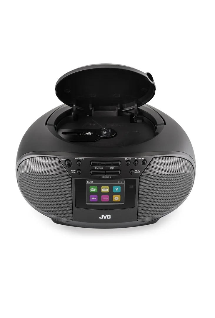 Radio cu CD JVC RD-E664B-DAB, 2x2.5W RMS, Bluetooth, USB, afisaj LCD, ceas, telecomanda, negru - imagine 7
