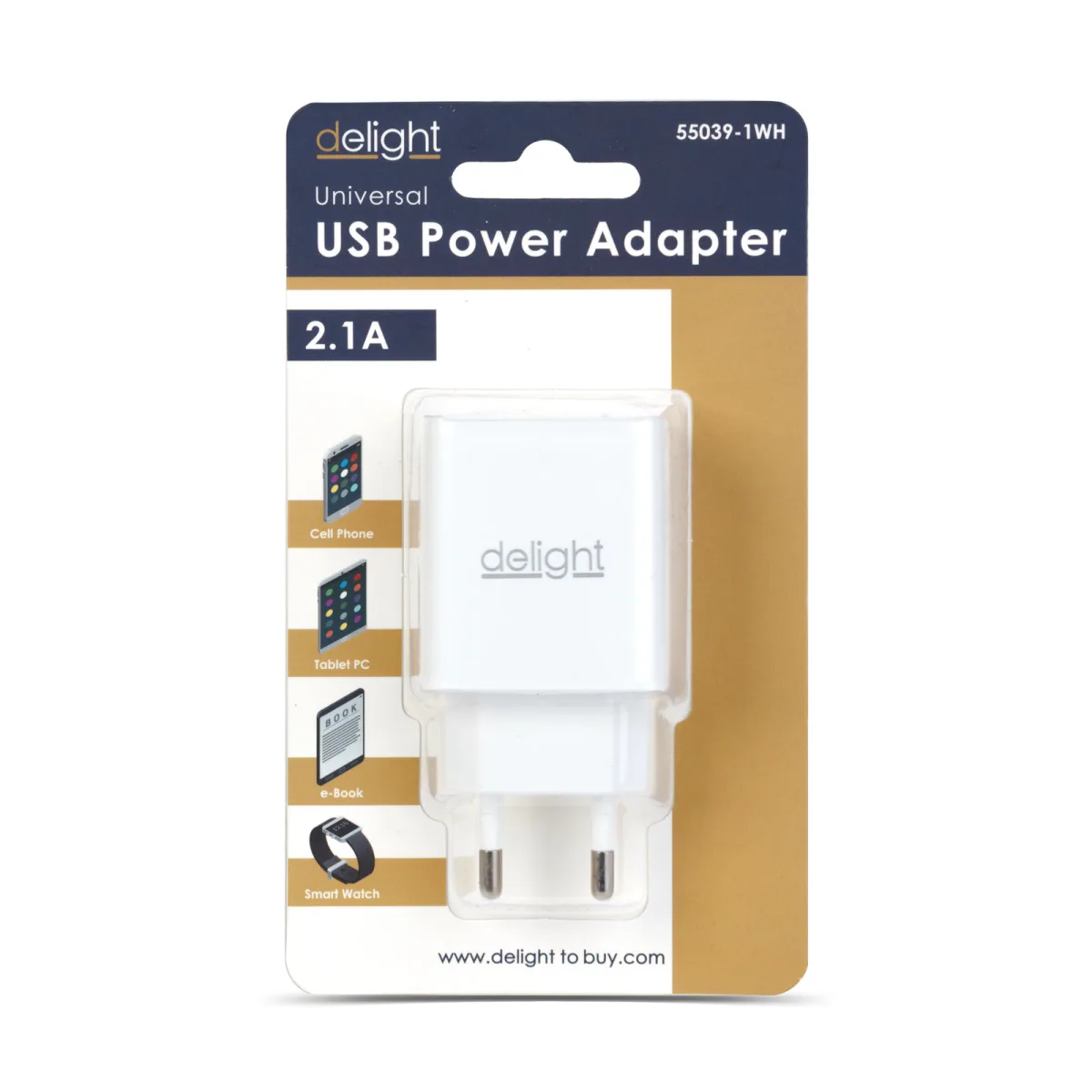 Incarcator USB priza 5V 2.1A adaptor retea universal compact rapid alb - imagine 4
