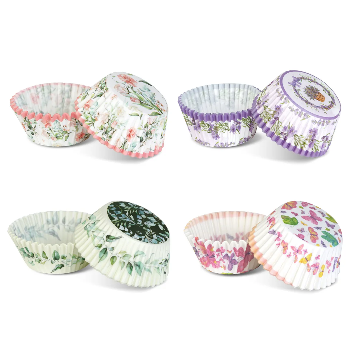 Set 100 bucati hartie briosa cu tematica de primavara (25 x 4 culori) - 7 x 5 x 3.2 cm - imagine 2