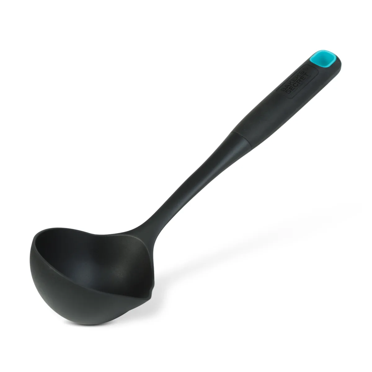 Polonic bucatarie Baker's Secret nylon negru 32 x 11 x 7.5 cm, rezistent la caldura pentru supa si sosuri
