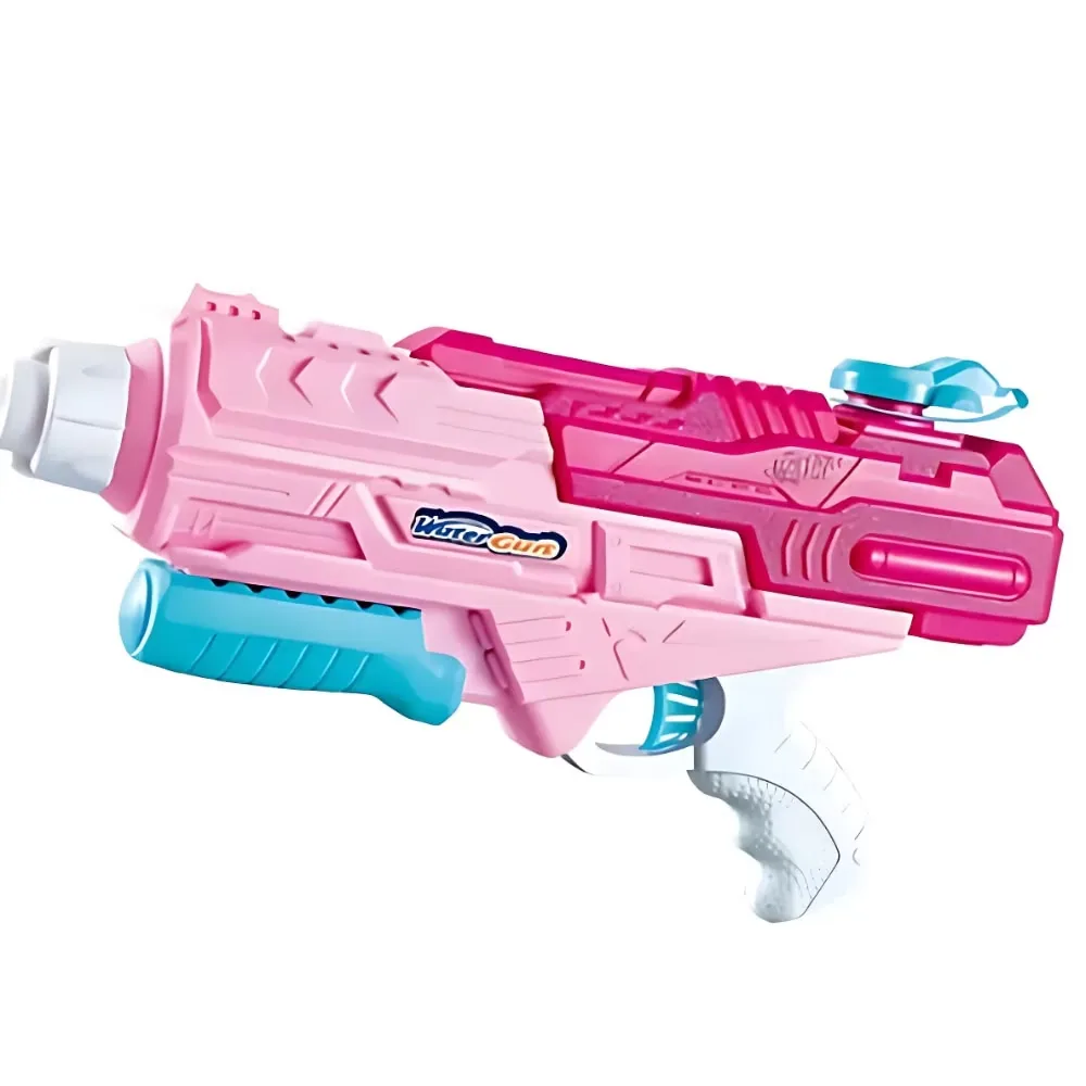 Pistol cu apa Macvi® roz, jucarie plaja/piscina, rezervor 1250 ml, PVC premium, ergonomic, +6 ani, dezvolta coordonarea si dexteritatea