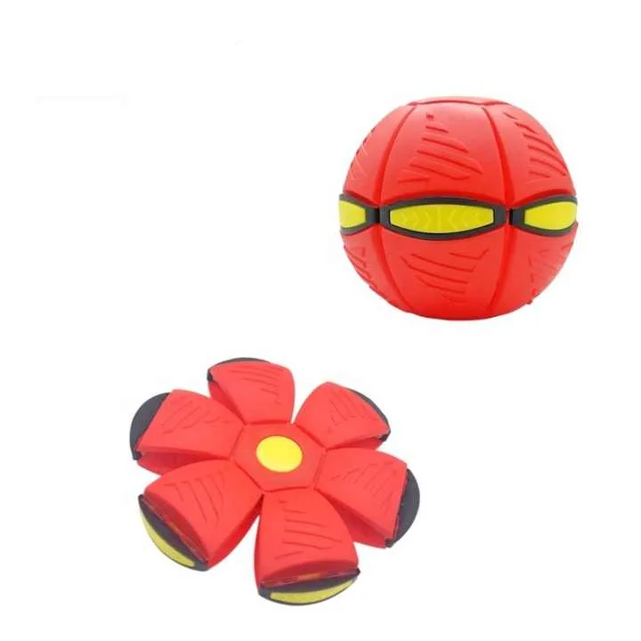 Minge Interactiva Blast Ball Macvi® in Forma de Disc, cu Lumini, Rosie
