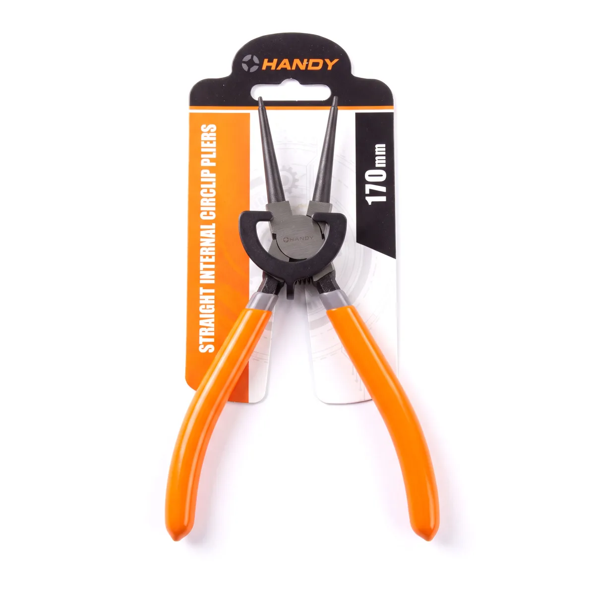 Cleste drept pentru sigurante Seeger interioare, varf 2 x 4 mm, otel, lungime 17 cm - imagine 2