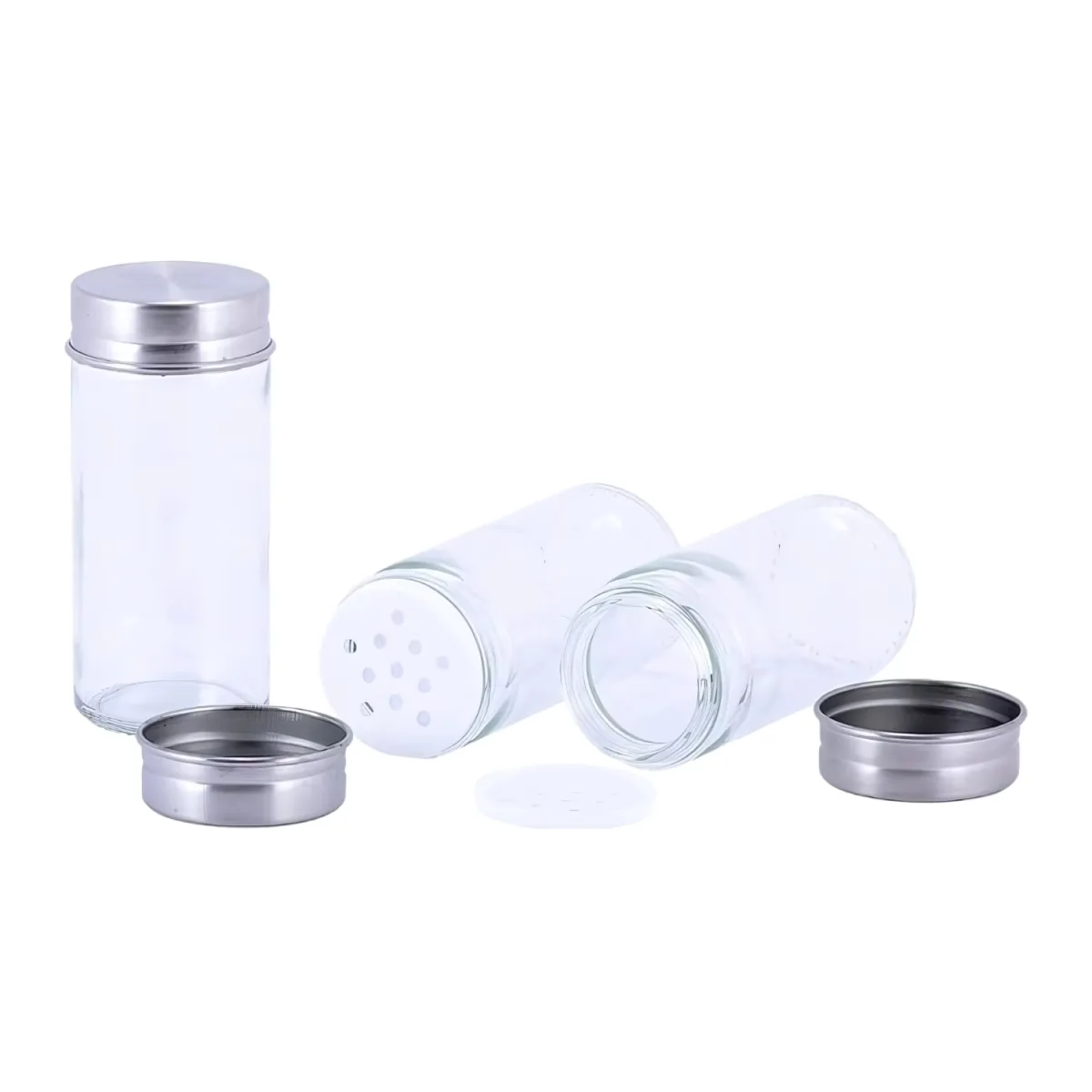 Set Condimente Macvi® Rotativ cu 12 Borcane Sticla Suport Bambus Carusel Bucatarie - imagine 3