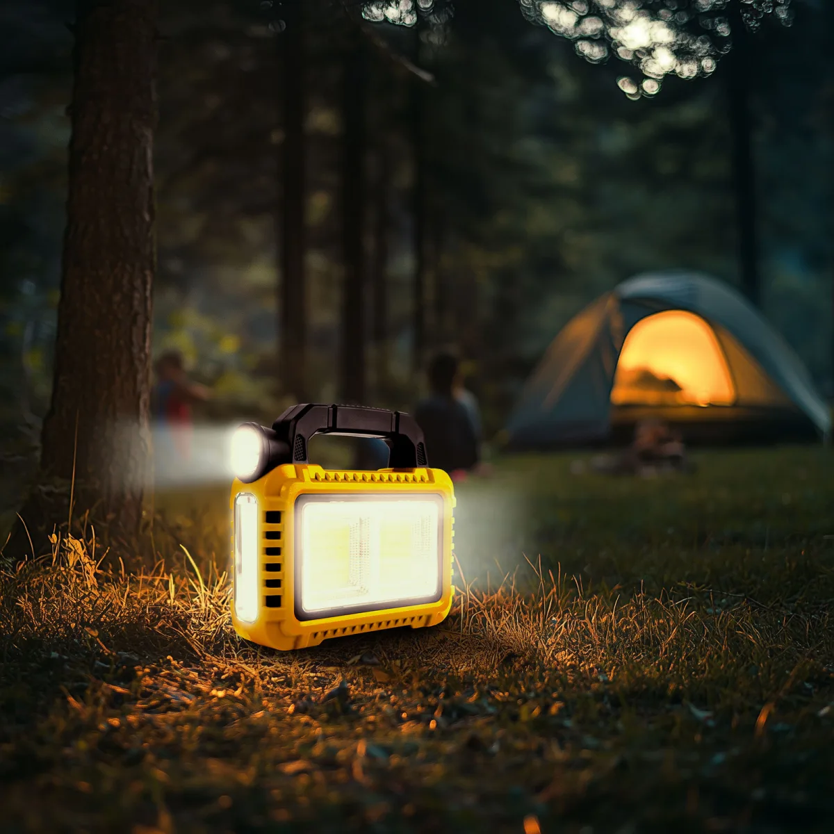Lampa camping solara LED multifunctionala, powerbank 3600mAh, USB-C, 800lm, 6 moduri