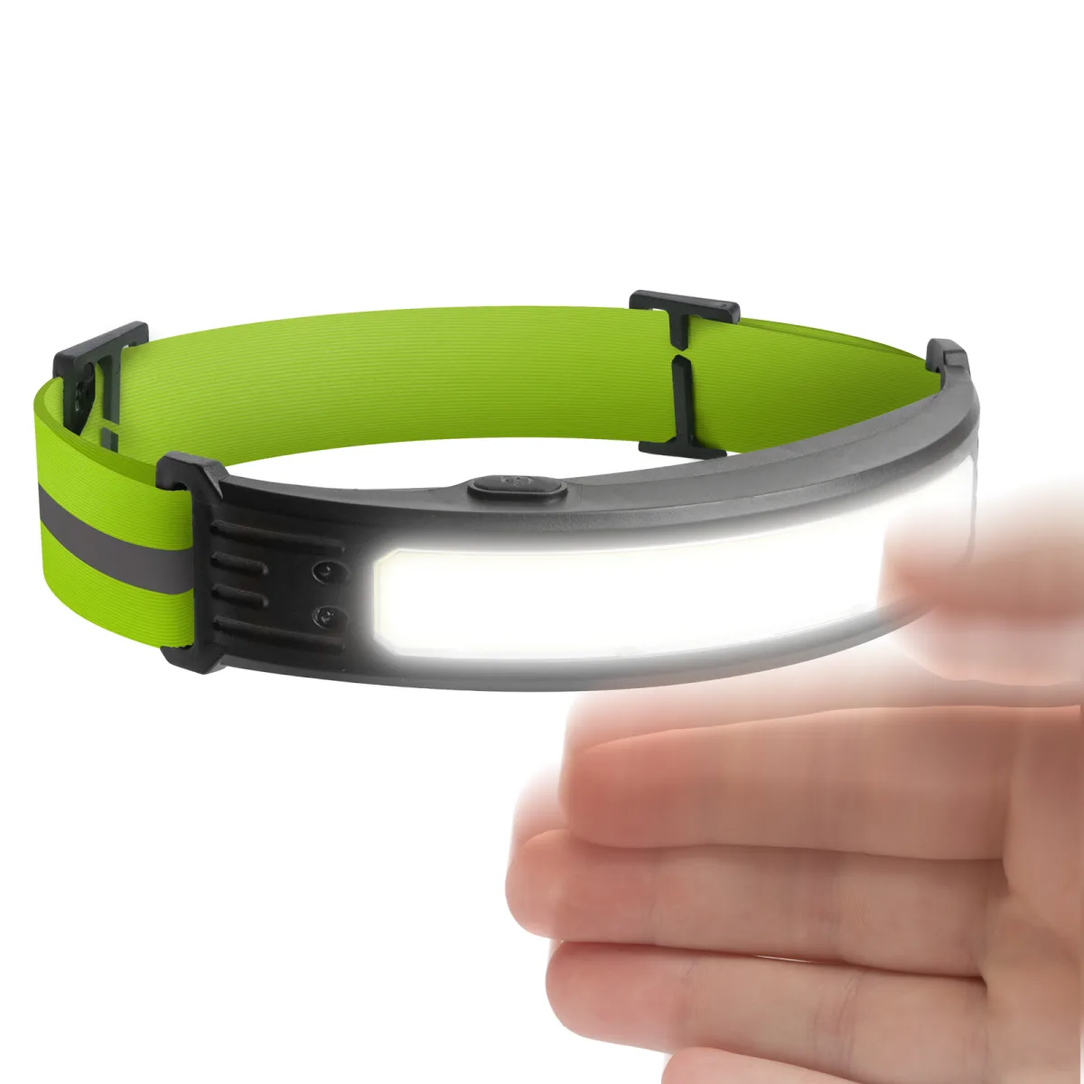 Lanterna frontala LED cu senzor gesturi, COB alb rosu, USB-C, IP54, 350lm, reincarcabila