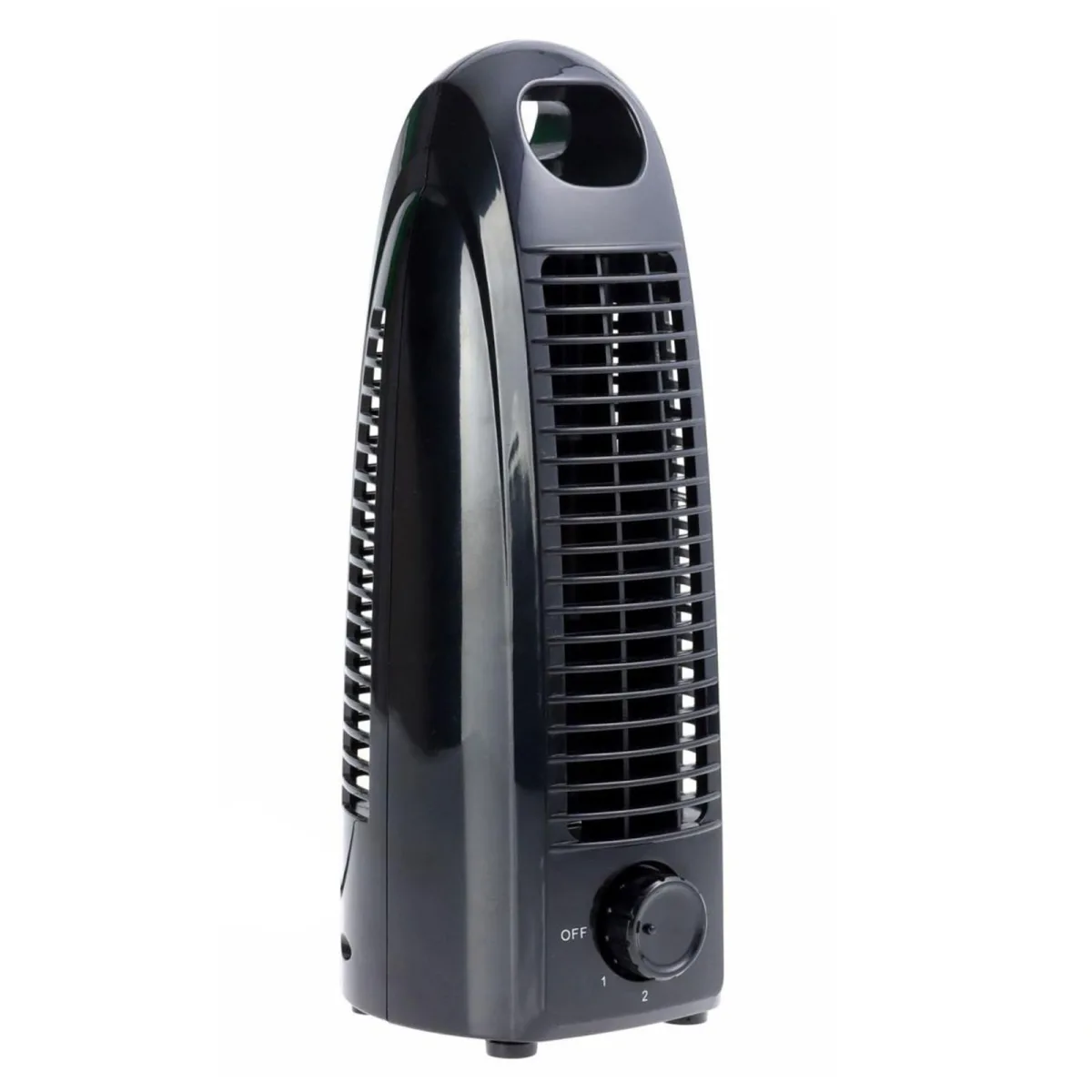 Ventilator birou mini Opus 2, ventilator de masa compact 220V, ventilator mic birou negru - imagine 3
