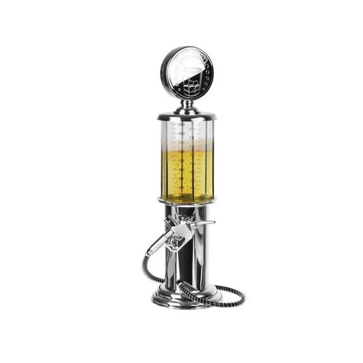 Dispenser bauturi 1L plastic design pompa cu furtun gri transparent