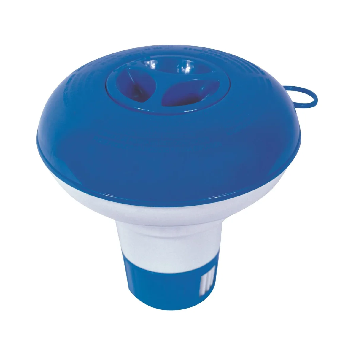 Dozator clor pentru piscine, 12,5 cm, tablete 5 cm, plastic rezistent UV, plutitor, albastru-alb - imagine 2