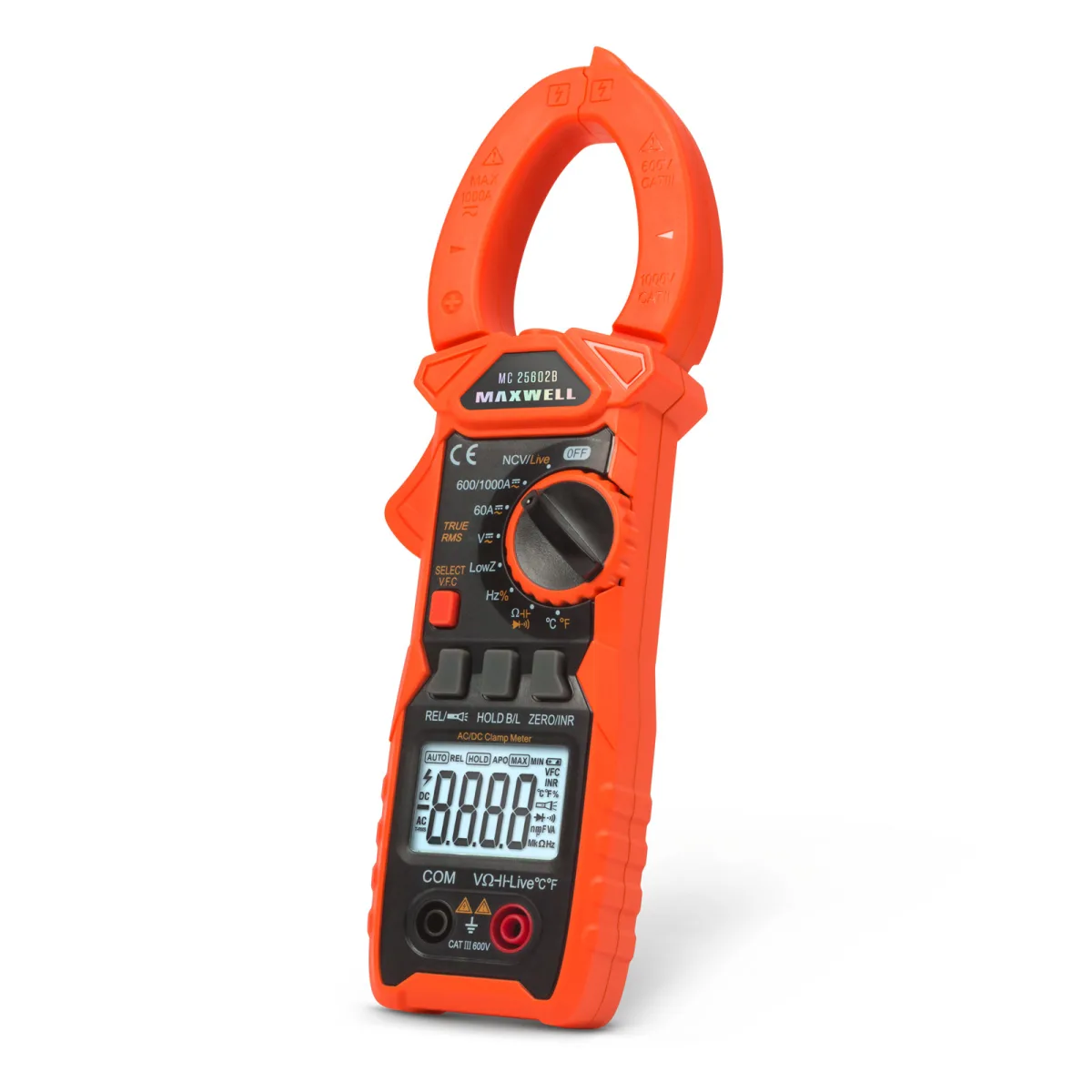 Cleste ampermetric digital True RMS AC DC 1000A, NCV, temperatura, frecventa, capacitate