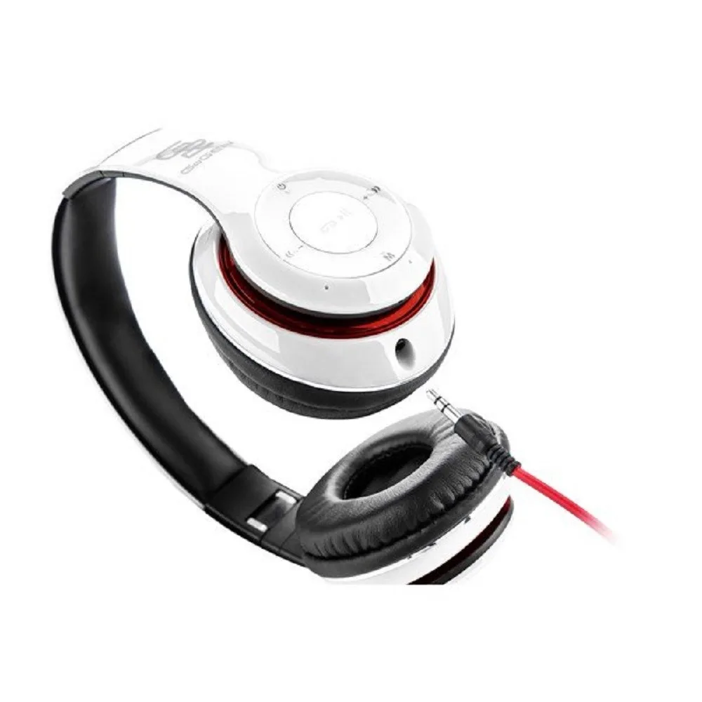 Casti audio fara fir GoGEN HBTM 41WR, Bluetooth, radioFM incorporat, microfon, alb cu rosu - imagine 4