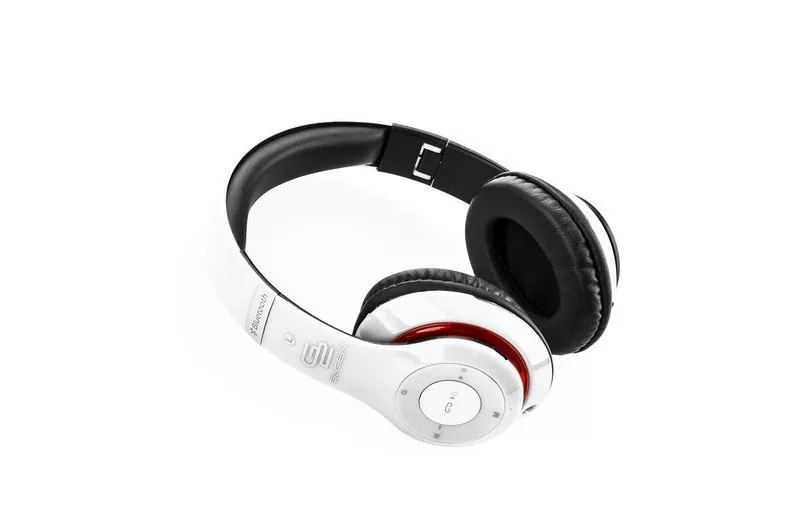 Casti audio fara fir GoGEN HBTM 41WR, Bluetooth, radioFM incorporat, microfon, alb cu rosu - imagine 6