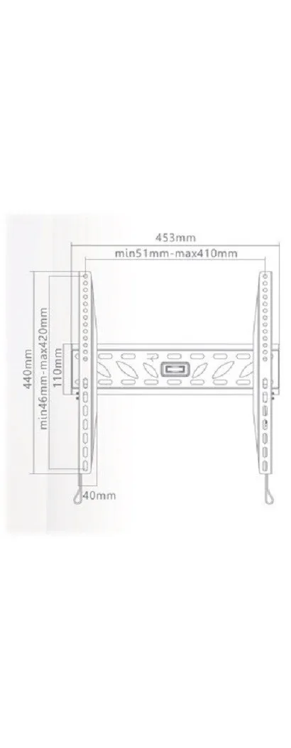 Suport fix TV LCD GoGEN L, digonala 32"-55" (81-140 cm), 40 kg, vesa 400 x 400 - imagine 3
