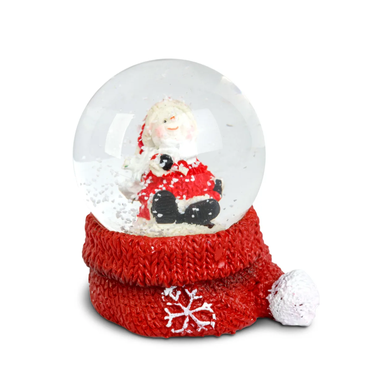 Glob zapada Craciun 6 cm, decor festiv cu figurine, cadou ideal, design clasic - imagine 4