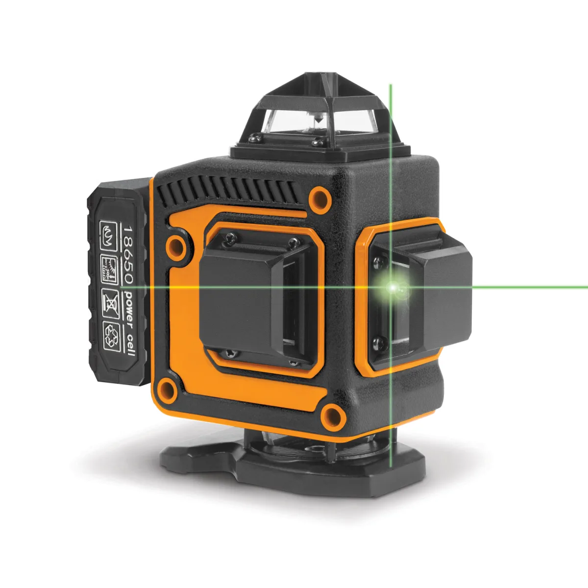 Nivela Laser 3D 360° cu 16 Linii Verzi, Autonivelanta 15 m, 2 Acumulatori Li-Ion, Telecomanda si Ochelari