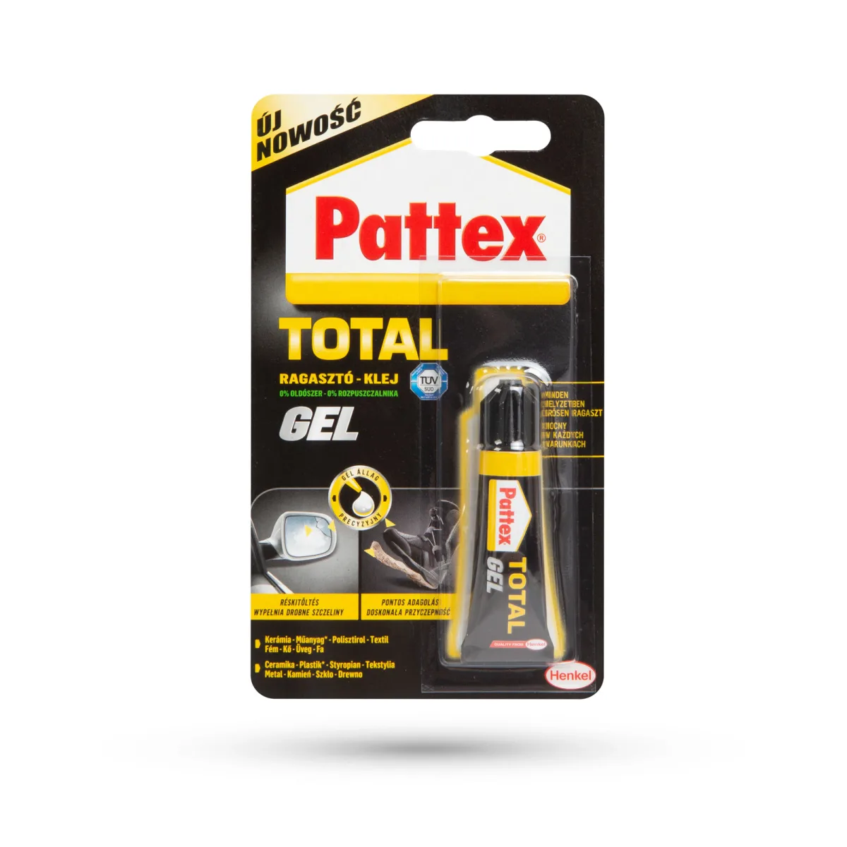 Adeziv Universal Pattex Total Gel 8g – Extra Puternic, Transparent, Rezistent la Apă, UV și Temperatură
